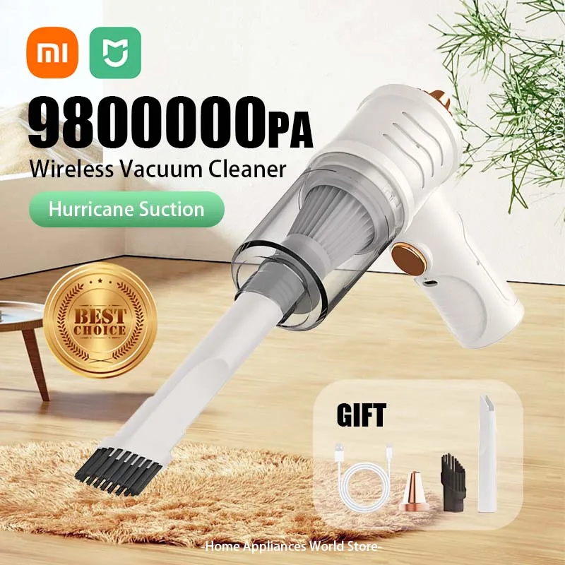 Xiaomi Wireless Car Vacuum Cleaner 3 In 1 Type-C Rechargeable Super Hurricane Suction Portable Multifunctional Handheld For Home