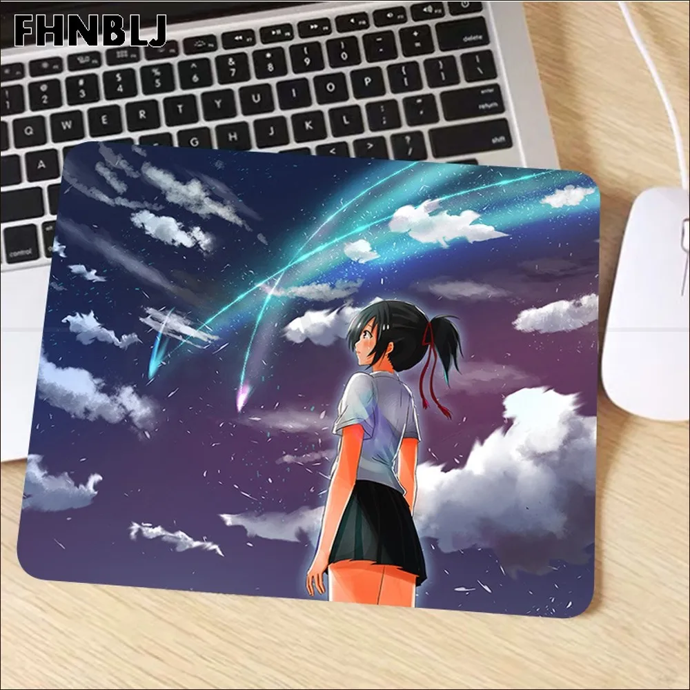 Anime Your Name Mousepad Custom Skin Thickened Mouse Pad Gaming Keyboard Table Mat Office Supplies Room For Teen Girls Bedroom