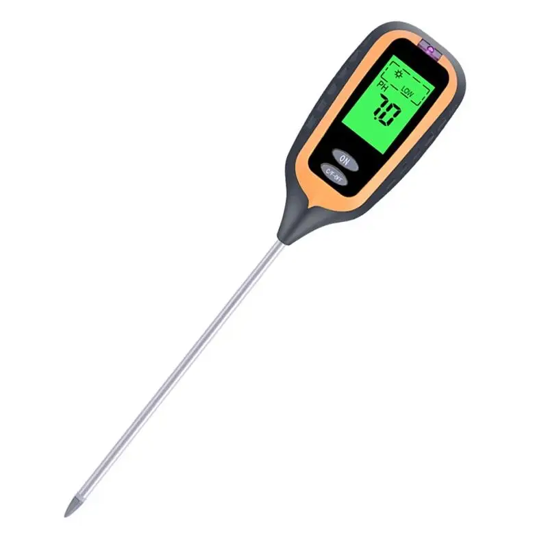 4-in-1 Soil Moisture Tester with Sunlight and PH Meter, Soil Temperature, Soil Moisture Thermometer for Plant Garden Care