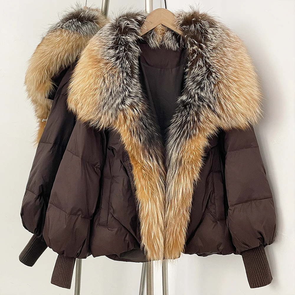 Mulher de inverno roupas leves acolchoadas premium para baixo estofamento novo em jaquetas casacos de penas e parkas jaqueta de pele quente feminino
