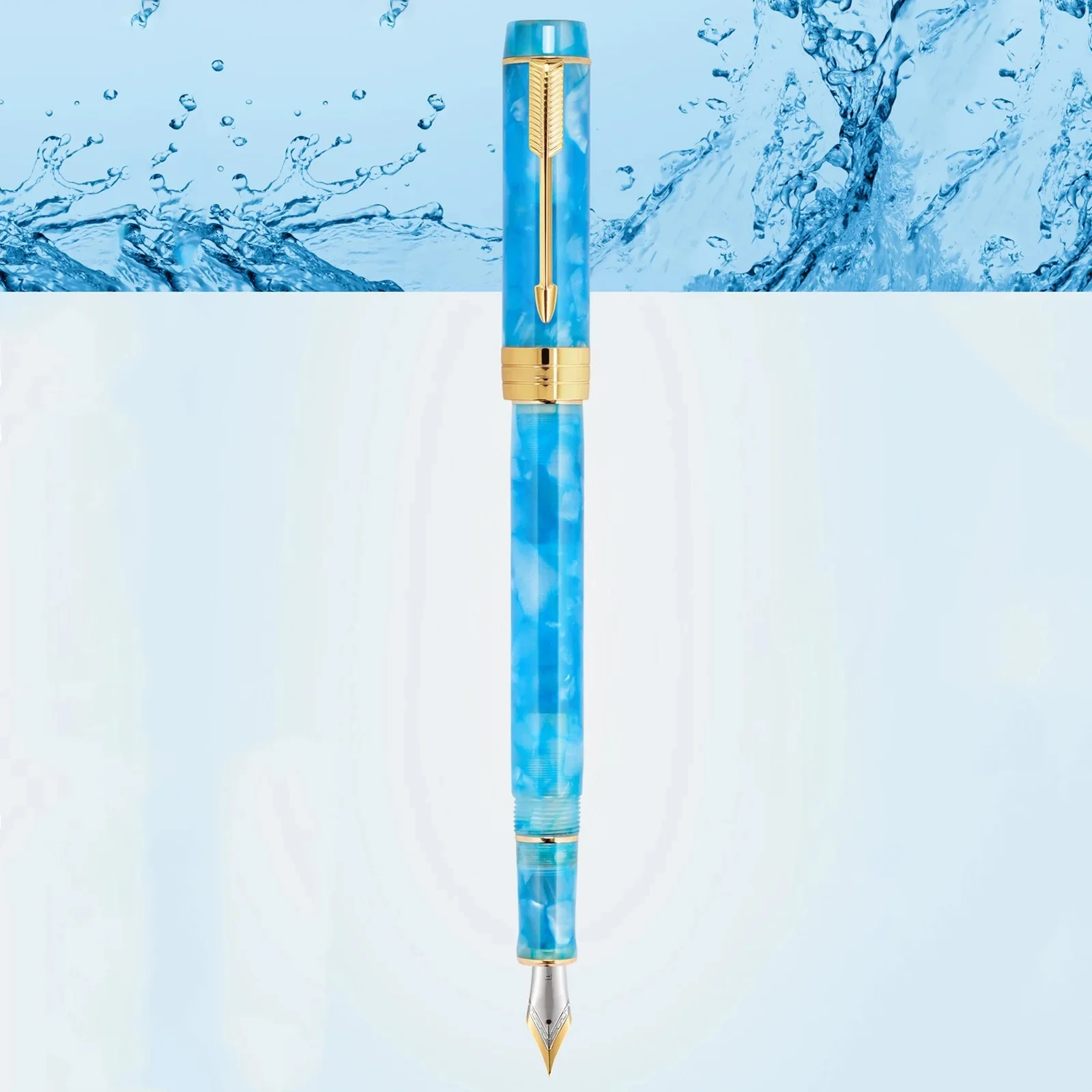 Jinhao-Stylo plume en résine Little Centennial, plume F, convertisseur d'encre, stylos d'écriture scolaire et d'affaires, cadeaux, 100mm, 0.5