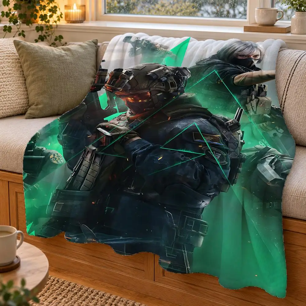 Game D-Delta Force Throw Double Sided Flannel Throw Blanket Soft Warm Washable Home Decor