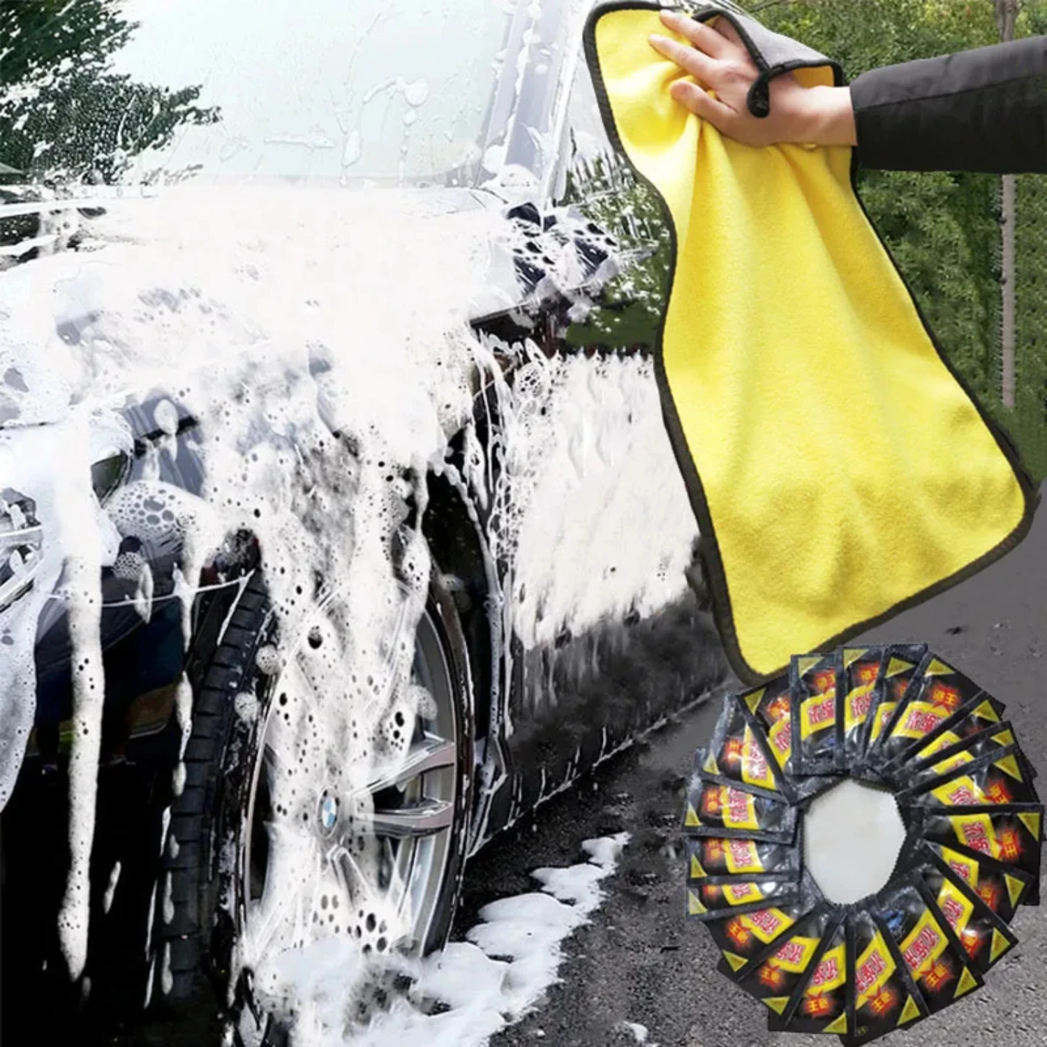 

Microfiber Towel Super Absorbent Car Wash Cleaning Drying Cloth Multiple Size Colors Car Motorcycle Household Care Detailing