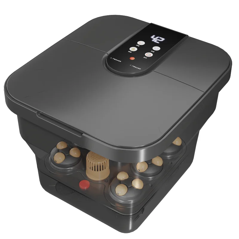 

Portable Folding Bath Basin Massager Smart Pedicure Tub Ion Detox Folding Electronic Foot Spa Bath Massager for Foot Relaxation