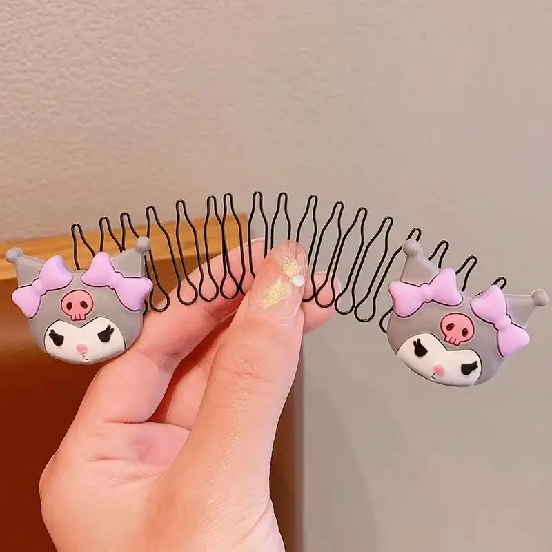 2024 Kawaii Sanrio Childs Hairpin Hellokittys Mymelody Kuromi Cartoon Anime Doll Invisible Hair Clip Headwear Toy Girl Gifts Y2K