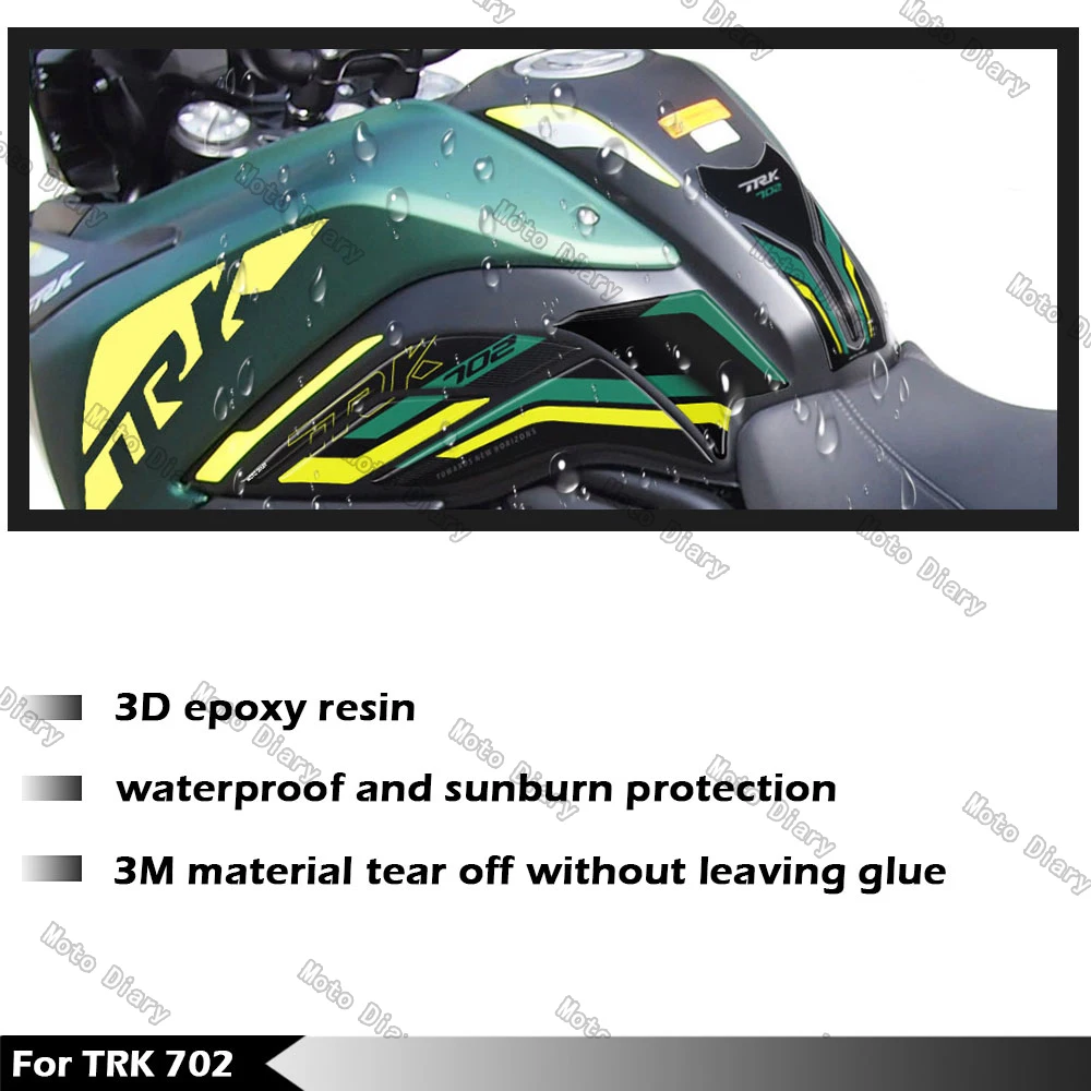 3D Fuel Tank Pad Sticker Oil Gas Cap Tank Decal Cover Protector Waterproof For Benelli TRK702 TRK 702 2023 2024
