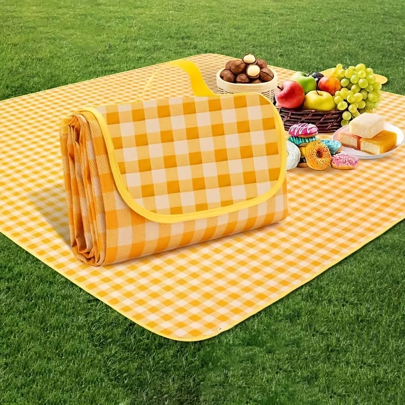 1PC Thickened Sand-proof Outdoor Mat for Family Waterproof Portable Oxford Cloth Mat for Outdoor Camping Spring Outing Picnic