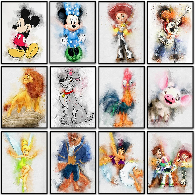 5D DIY Diamond Painting Kit Disney Girl Mickey Mouse Bambi Home Decor Full Square&Round Diamond mosaic embroidery Cross stitch