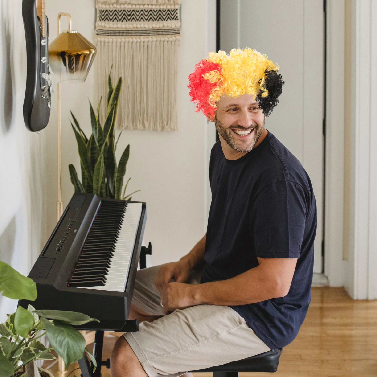 

Clown Fake Hair Wear Resistant Practical Carnival Party Supplies Child Decorative Funny Prop Reusable Camping