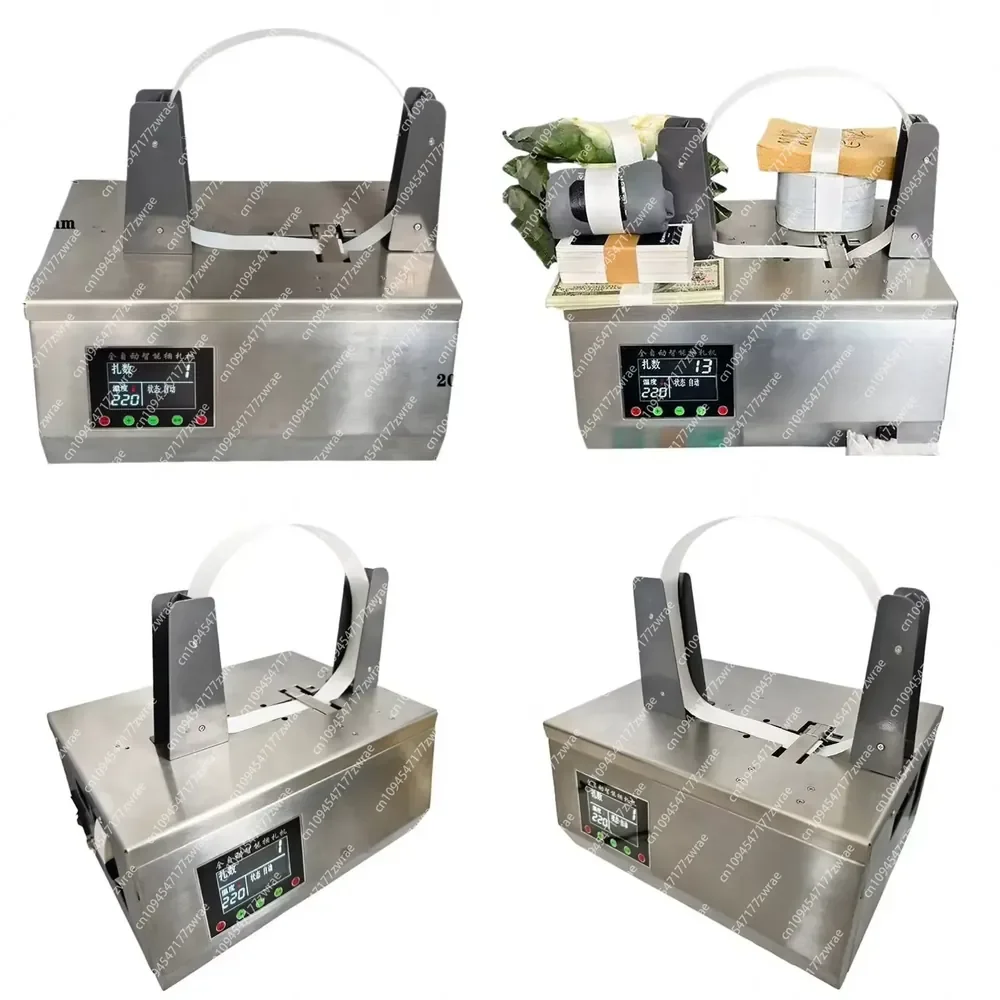 100 Banknotes Binder Performance Auto Banknote Strapping Machine/Banknote Binding Machine
