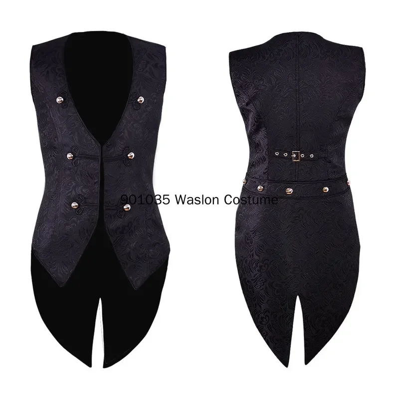 Colete pirata medieval masculino, colete vintage vitoriano, steampunk vitoriano, top rabo de jacquard, traje nobre, cosplay renascentista