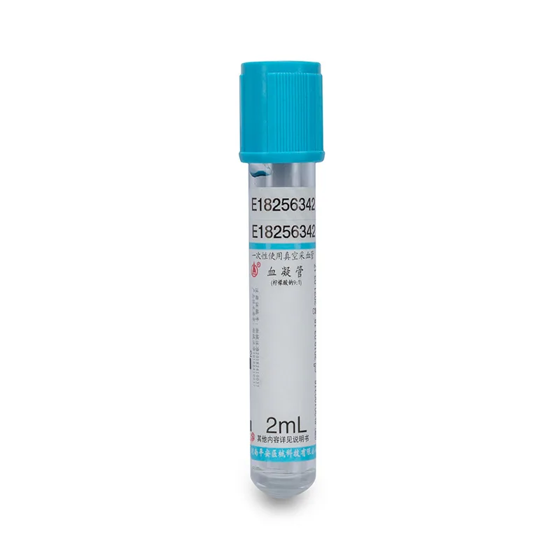 50pcs/lot Sterile Plastic Disposable Vacuum Blood Collection Tube Sodium Citrate 1:9 Laboratory Coagulation tube blue color