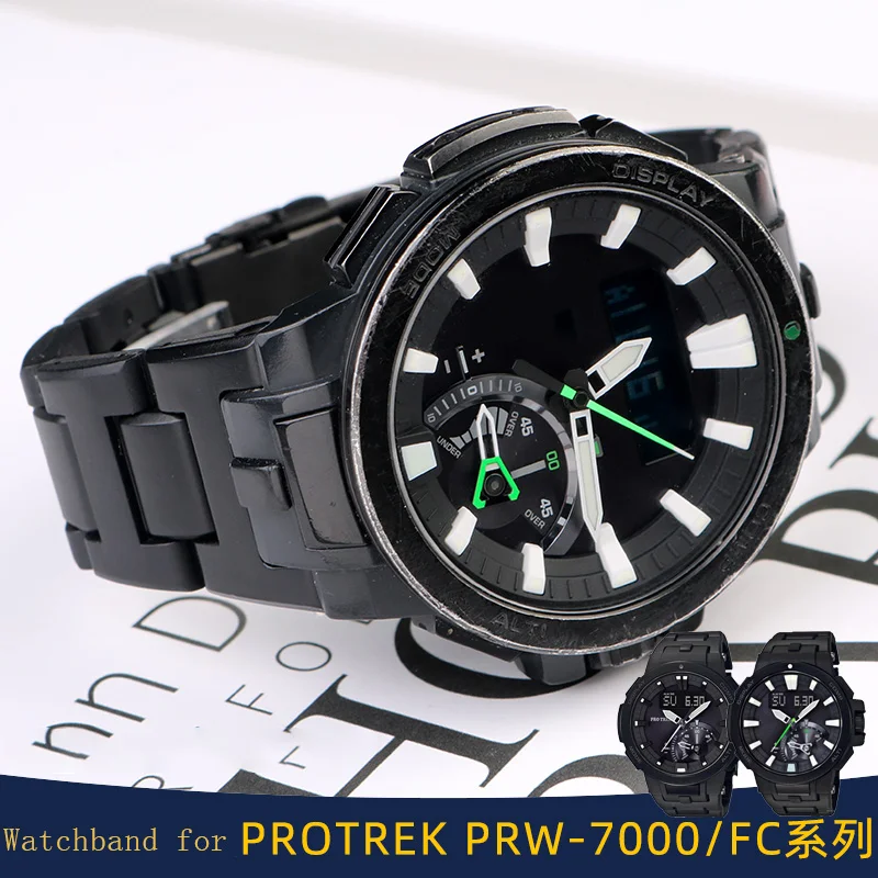 The light plastic watchband  for CASIO proterk PRW7000 / PRW-7000FC series modified plastic steel watchband mountaineering strap