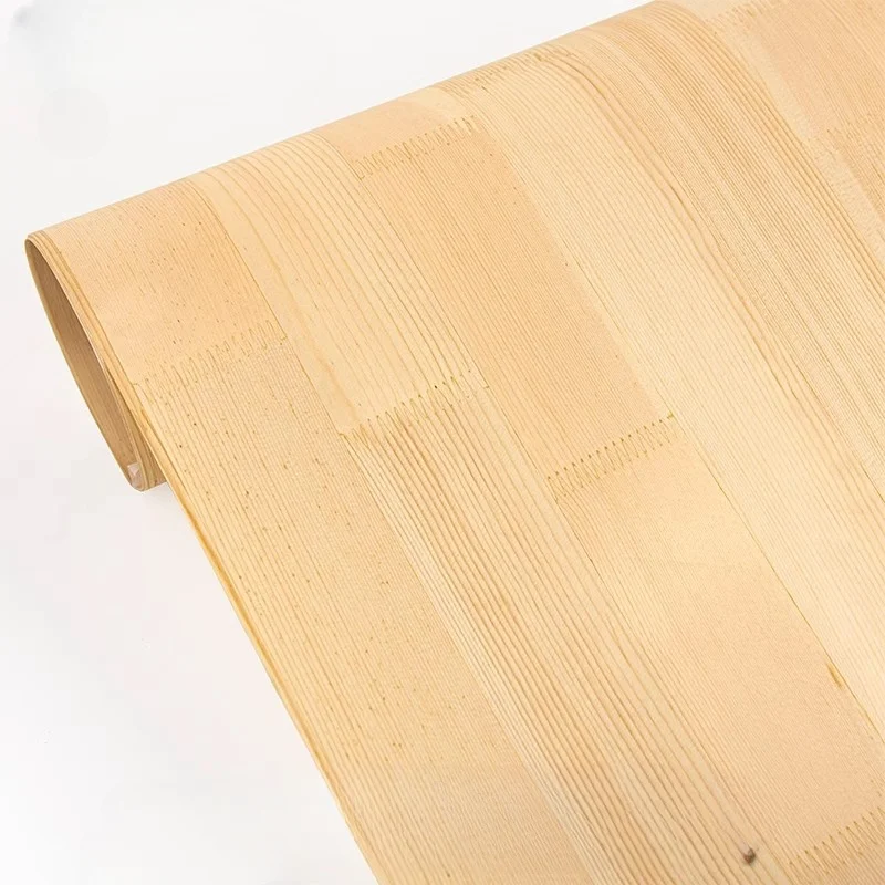 L:2.5Meters Width:58cm T:0.3mm Wall Panel Decoration Veneer Natural Pine Wood Tabletop Wood Veneer