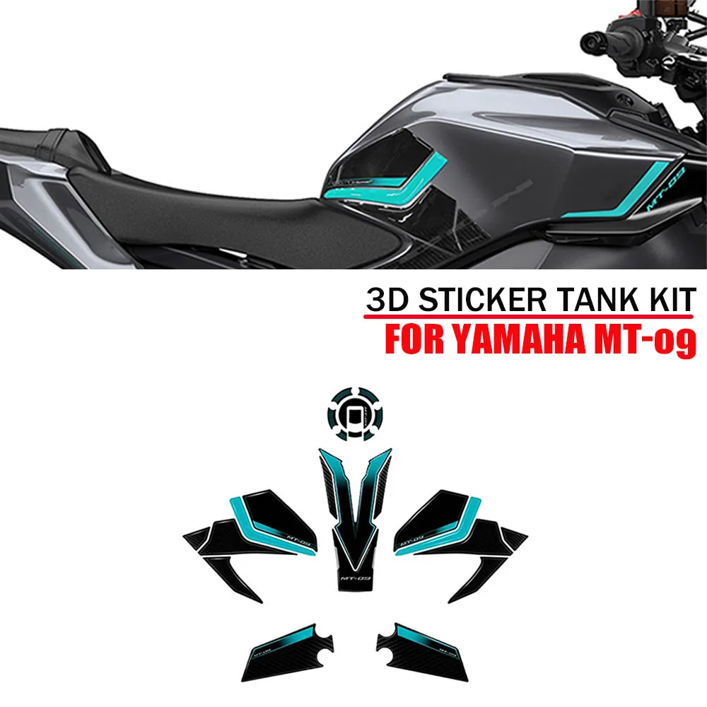 MT-09 3D Gel Epoxy Sticker Kit 3D Motorcycle Tank Pad Protection Sticker ForYamaha MT-09 2024