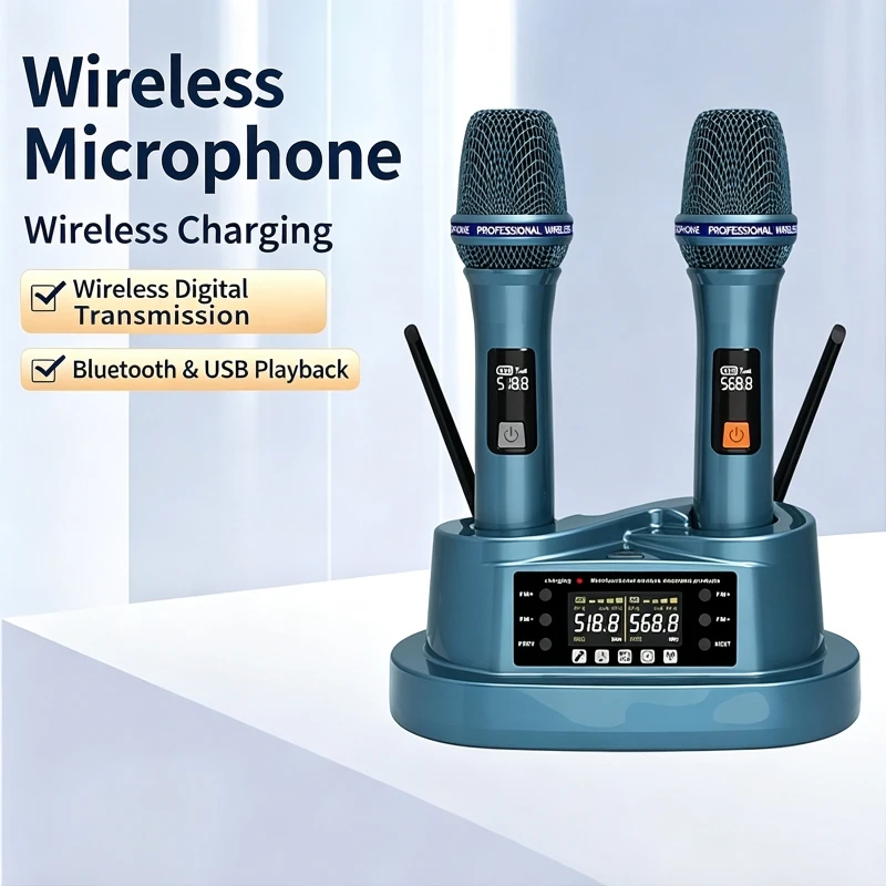 uhf-wireless-microphone-system-with-charging-dock-bluetooth-karaoke-handheld-mic-set-with-magnetic-charging-plug-and-play