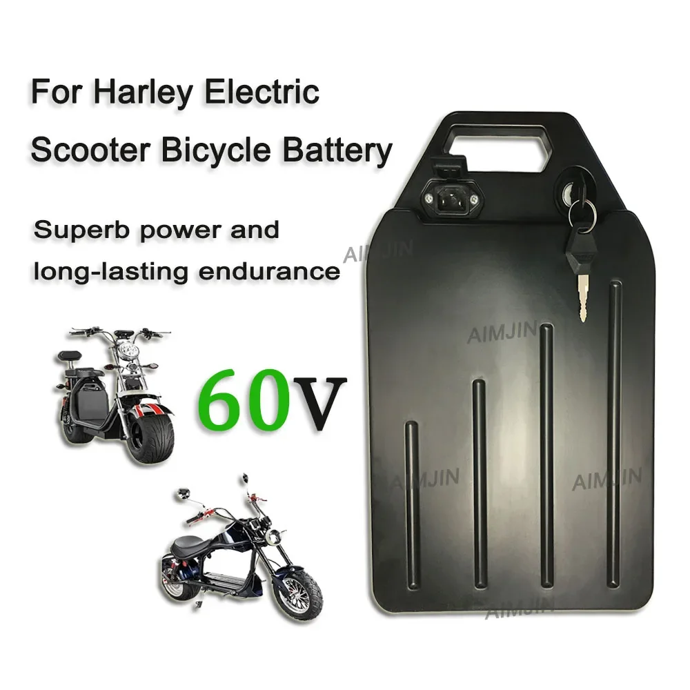 For Harley electric vehicle 60V 15Ah high capacity waterproof lithium battery, two wheeled foldable electric scooter battery