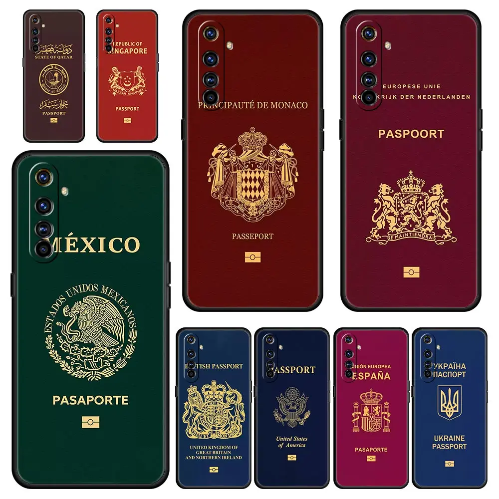 

Phone Case For Realme 12 11 Pro Plus 6 7 8 9 10 C35 C53 C55 C67 8i 9i GT2 GT3 GT5 GT Neo 2 3 5 Cover Morocco Ukraine Passport