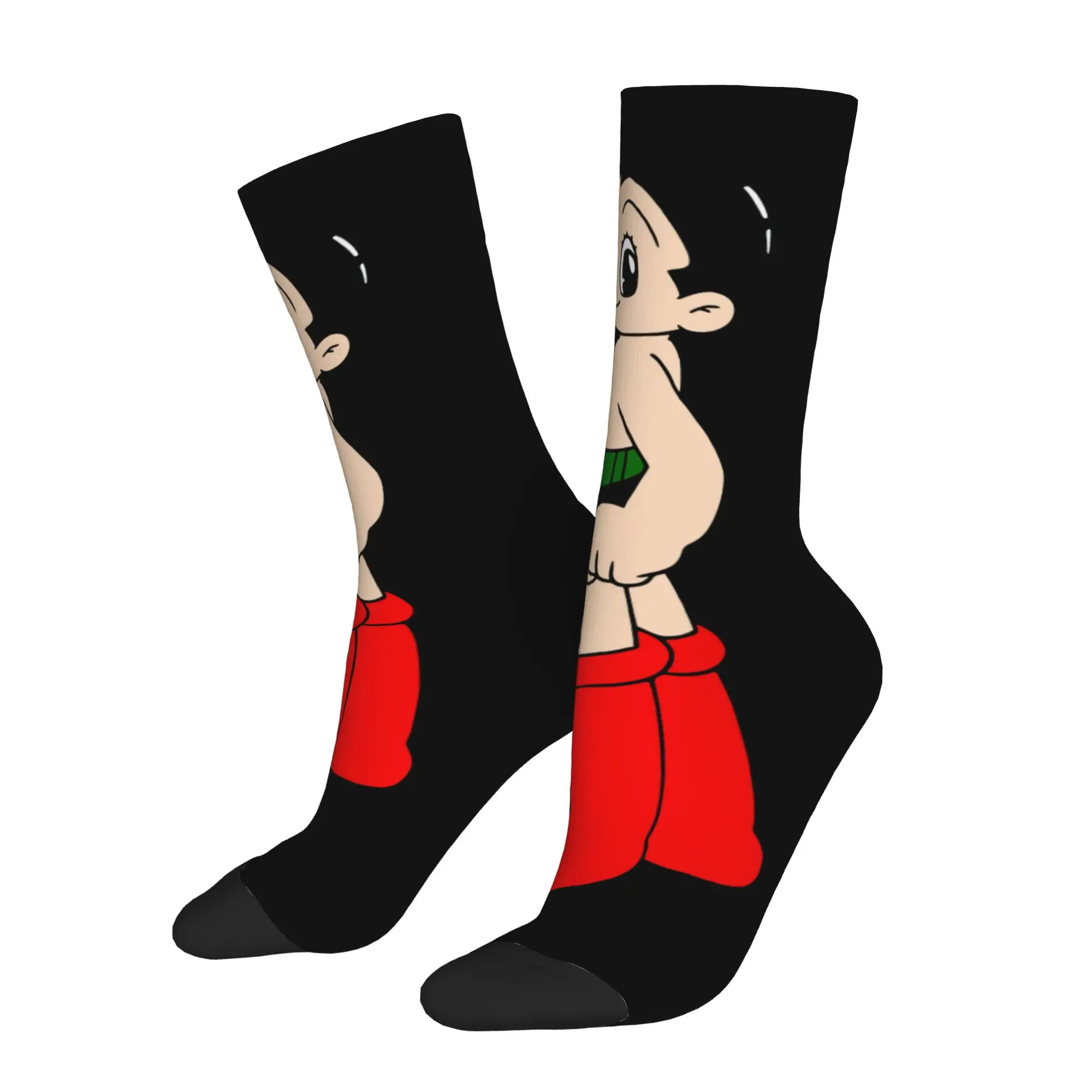 Winter Warm Crazy Design Women Men Astroboy Astro Boy Anime Socks Breathable Basketball Socks