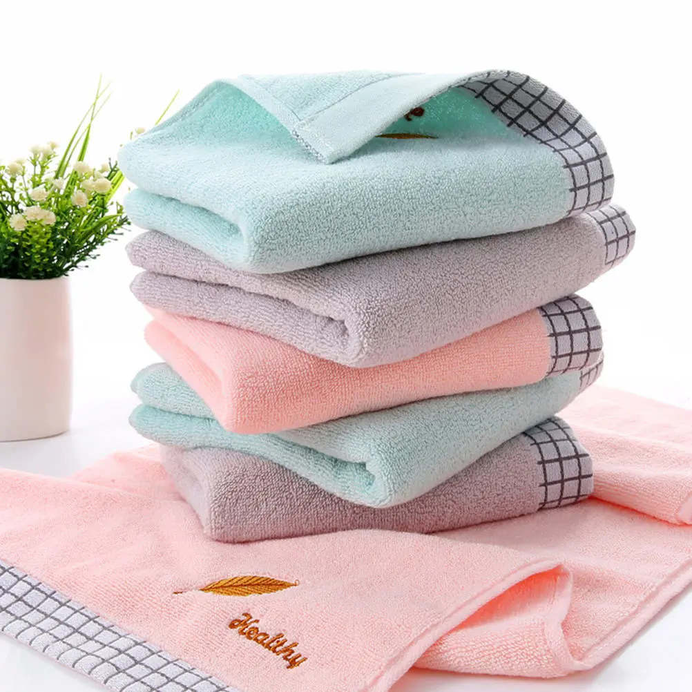 

Cotton Face Towel Water-Absorbent Soft Skin-Friendly Washcloth For Daily Facial Cleaning Bath Travel Home Dormitory Use
