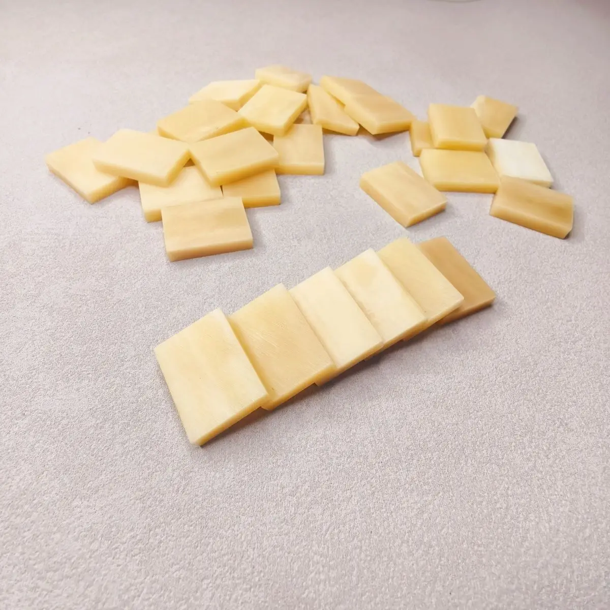 2/5pcs Natural Raw Ox Bone Square Plain Pendant Blank, Uncarved Bone Plaque, DIY Handmade Carving Practice Craft Material