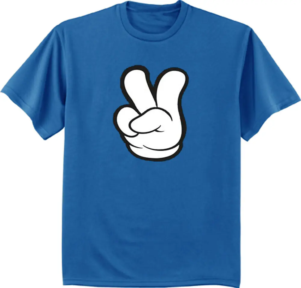 

Men's t-shirt peace sign design peace symbol blue tee shirt