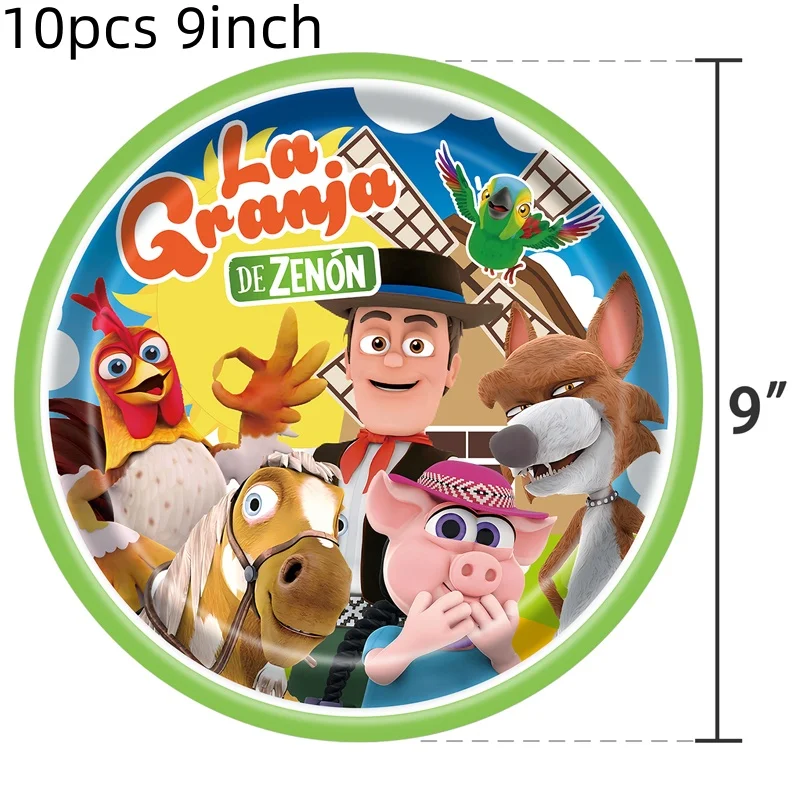 Bauernhof Geburtstag Dekoration Tier Thema Geburtstag Party Liefert Set Geschirr Ballon Platte Tasse Serviette Tischdecke Für Kid Party – Detail 2