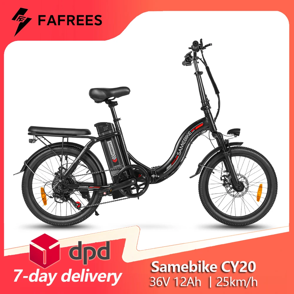 Samebike CY20 Folding Electric Bicycle 350W 36V 12Ah MTB Mountain Bike Outdoor Fat Ebike for Adults