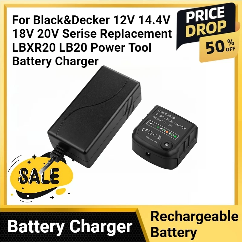 

Зарядное устройство для литий-ионной аккумуляторной батареи для Black Decker 12 В 14,4 В 18 В 20 В Замена серии LBXR20 LB20 Электроинструмент