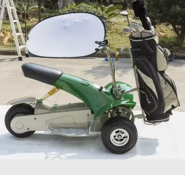 Golf cart cruiser with golf bag