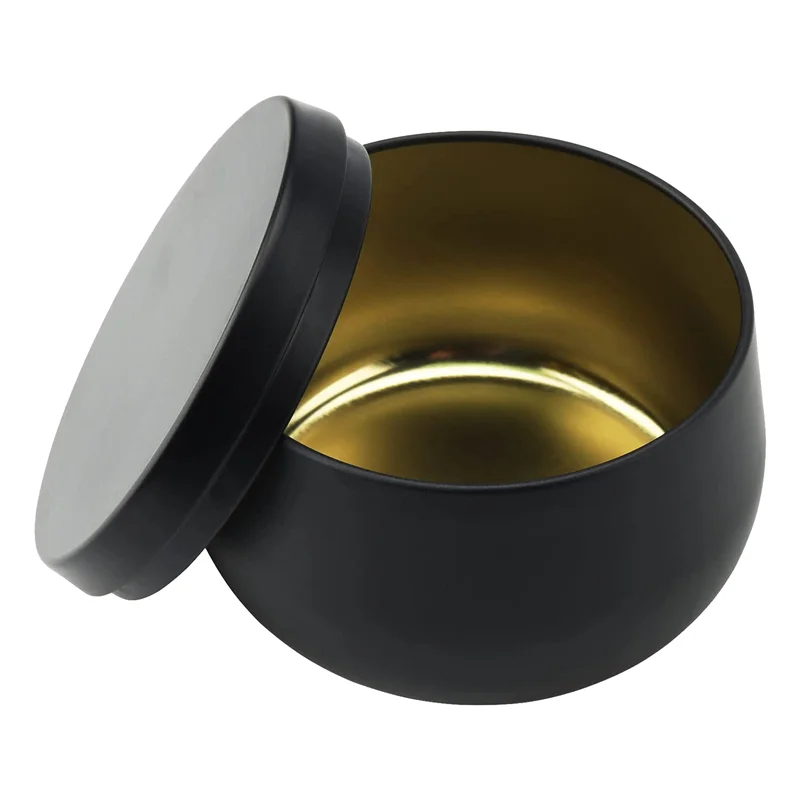 

【HOT】24 Pack 8 Oz Black Candle Tins, Metal Bulk Candle Containers Candle Jars With Lids And 32 Stickers For Candle Making