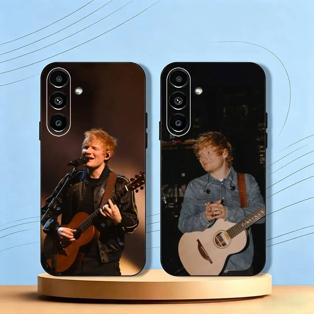 Ed S-Sheeran Singer Actor Phone Case For Samsung Galaxy A73,A72,A71,A70,A53,A52,A51,Soft Silicone Black Cover