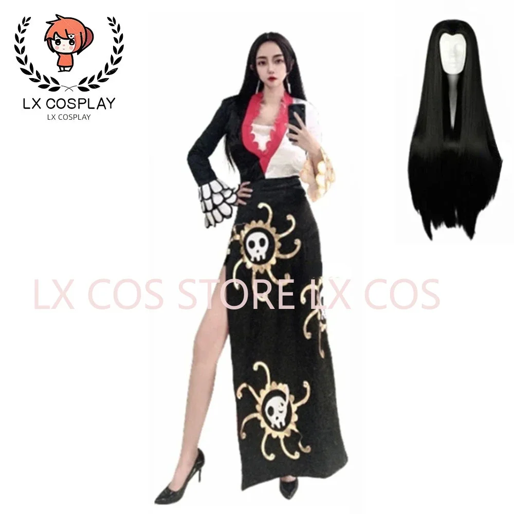 Disfraz de Anime Boa Hancock con capa, vestido de Boa, traje de marinero hecho a medida, disfraces de Halloween