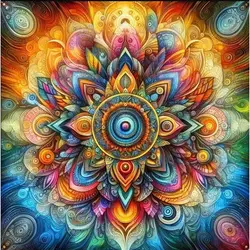 GATYZTORY Mandala Diamond Painting Cross Stitch Flower DIY Full Mosaic Flower Embroidery Abstract Home Decoration