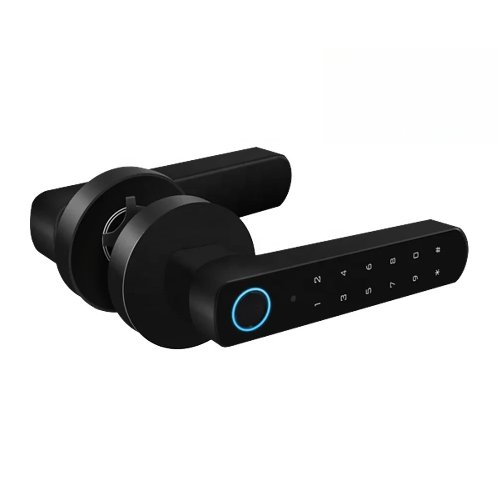 

Tuya WiFi App Smart Door Lock Biometric lock fingerprint door handle Digital Keyless lock