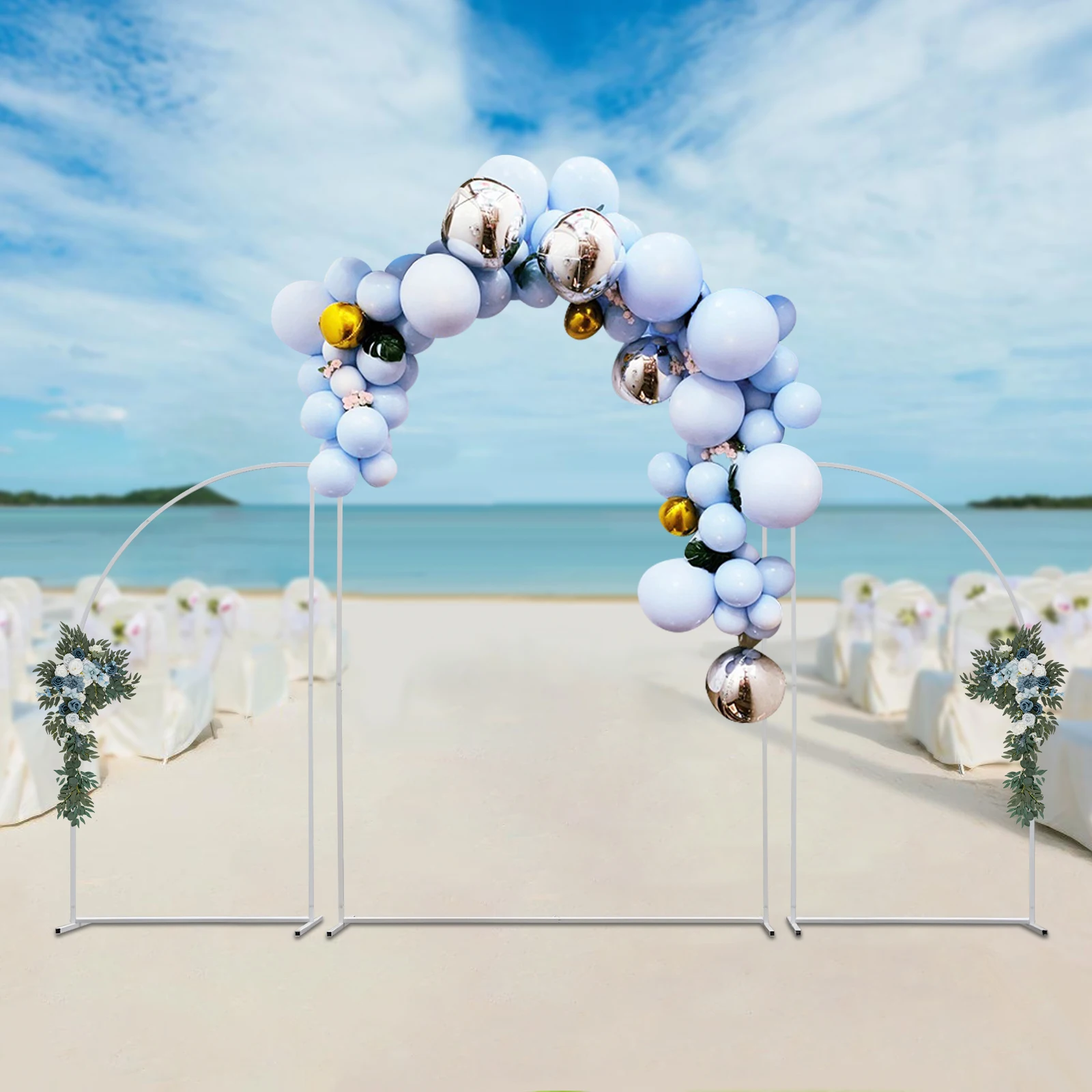 3*Wedding Backdrop Stand Metal Balloon Stand For Yard Indoor Outdoor Venue Decor Metal Stand Wedding Decor Balloon Backdrop