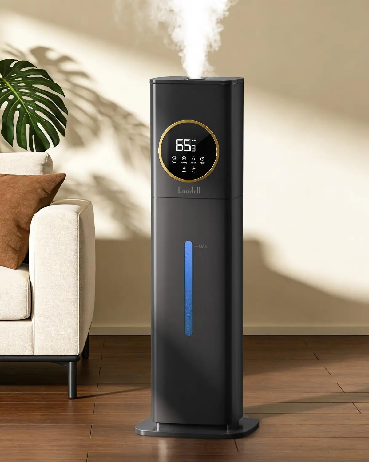 

Увлажнитель воздуха для больших помещений 8 л с диффузором для эфирных масел, верхняя заливка, холодный туман, для спальни, растений, младенцев и взрослых