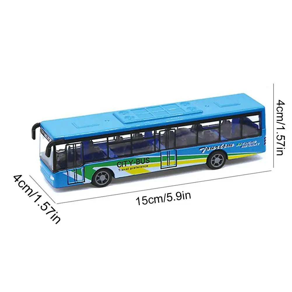 Model Autobusu z Odlewu Stopu Metali, Zabawka Symulacyjna, Autobus z Napędem Pull-Back, Autobus Inercyjny, Autobus Turystyczny do Miasta, Model Autobusu z ABS, Zabawki, Prezenty dla Dzieci