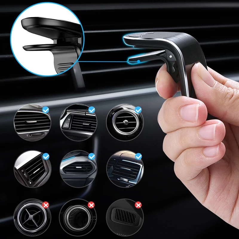 Car Magnetic Phone Holder In Phone Stand Clip Mount For VW Golf Tiguan T-Roc Polo Passat ID.4 T-Cross ID.3 Taigo ID.7 Atlas Beet view 5
