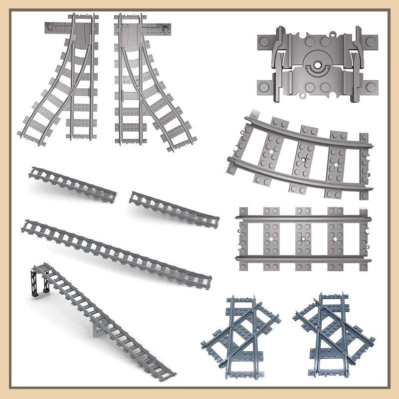 

Строительный блок для городских поездов, расширительные детали, совместимые с различными брендами, высококачественные детские творческие подарки, сделай сам