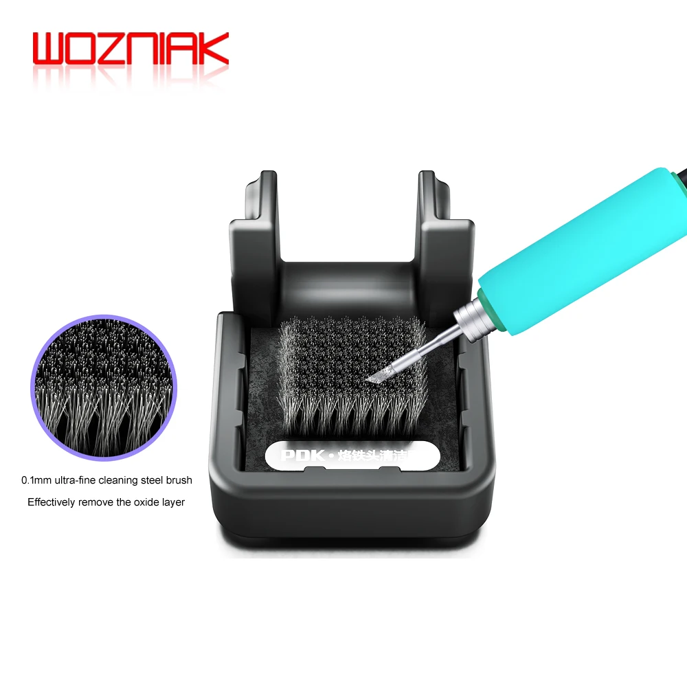 I2C Sleeping Iron Head Cleaning Set, 0.1mm Ultra Fine Cleaning Steel Brush for PDK RS300 Sleeping Base and JBC Sleeping Base