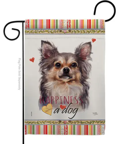 Chihuahua Tri-Color LH Happiness Is Having A Dog Flag