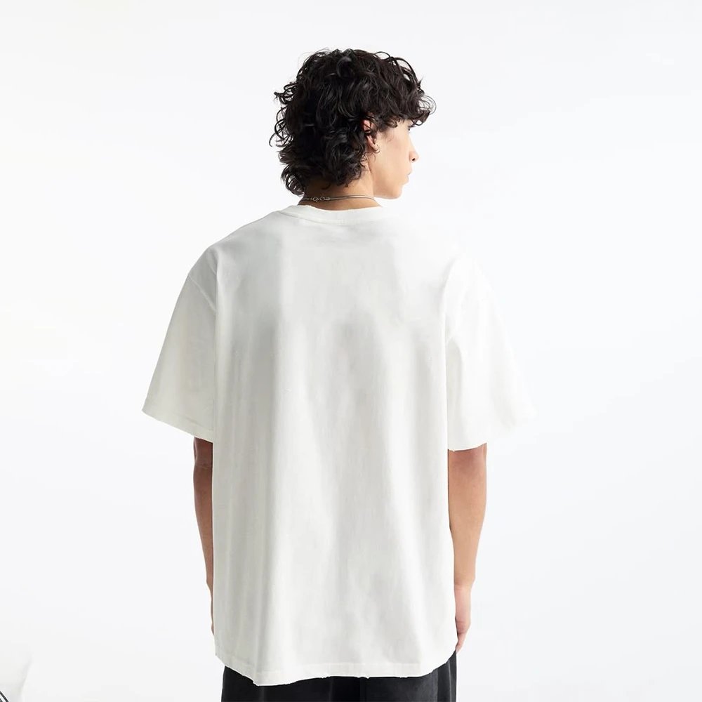 رجل الصيف الملابس القطنية تي شيرت رجل الشارع ارتداء طباعة المحملة ديناصور الجرافيك تيز جولة الرقبة قصيرة الأكمام