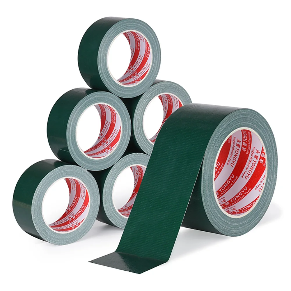 Heavy Duty Green Duct Tape- Super Strong Waterproof American Cloth Tapes, Easy Tear for Rugs Splicing, Repairs, Package Sealing