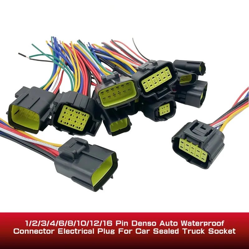 1 2 3 4 6 8 10 12 16 Pin Denso Auto Waterproof Connector Electrical Plug For Car Sealed Truck Socket