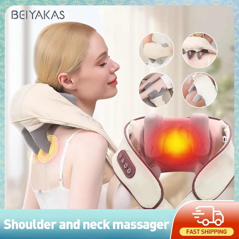 Electric Neck and Shoulder PainMassager for Spinal Pain Hot Compress Soothing Massage Neck Muscle Relaxation Massage Shawl