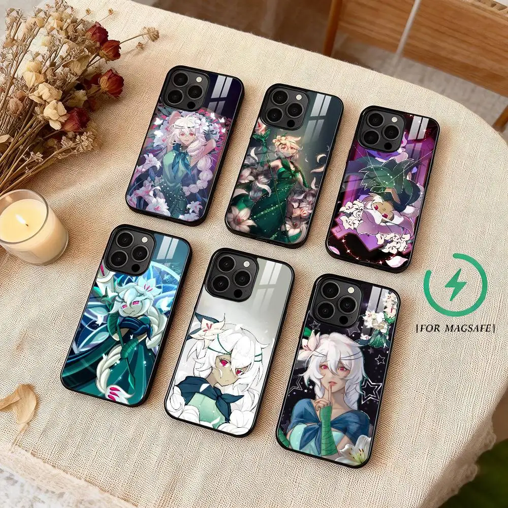 

Run Kingdom White lily C-Cookie Phone Case For iPhone 17,16,15,14,13,12,Plus,Pro,Max for Magsafe Magnetic Wireless Charging