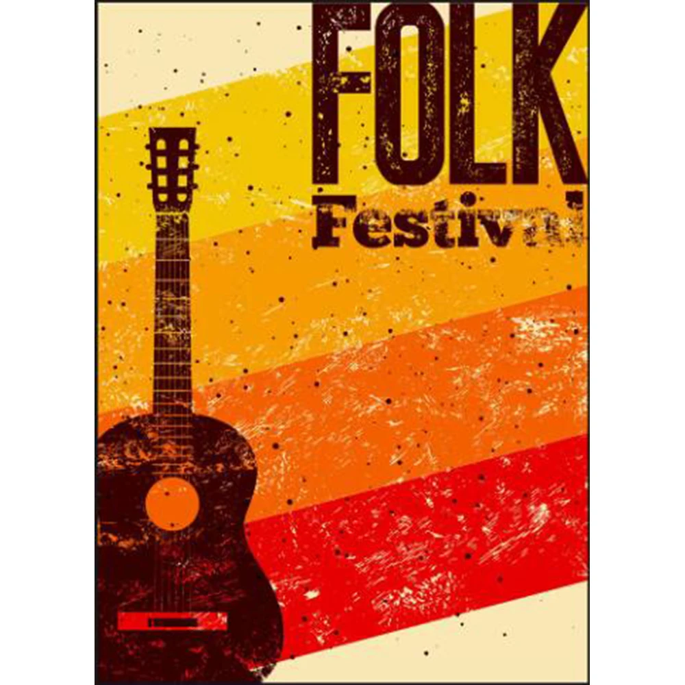 CUSTOM BANNER For 3'X5' OR 2X3FT FOLK MUSIC FESTIVAL Flag