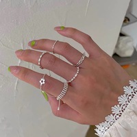 925 Sterling Silver Multiple Pull-out Soft Chain Rings Versatile Ajustable Index Finger Ring Fine Jewelry Party Gifts