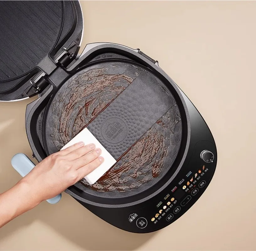 220V 34Cm Large Baking Crepe Makers Household Double-sided Heating Pancake Pan Removable and Washable Frying Machine Up and Down